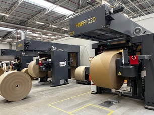A glimpse of the Contiweb auto-splicers operating at Ranpak’s production facility in the Netherlands - 2