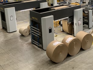 A glimpse of the Contiweb auto-splicers operating at Ranpak’s production facility in the Netherlands-1