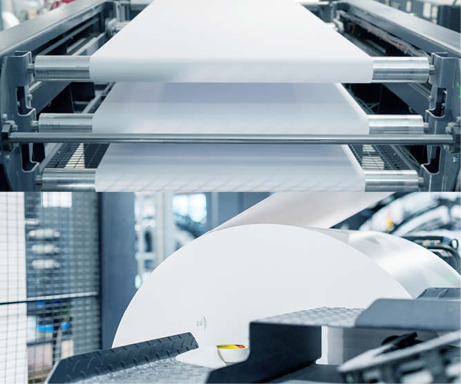 Contiweb Automatischer Wechsel der Papierrollen ohne Produktionsstopp
